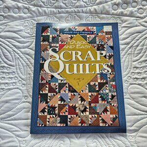 Quick & Easy Scrap Quilts Book By Leisure Arts, Softcover, 1995 Vintage